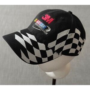 3M NASCAR Performance Embroidered Black Baseball Cap Adjustable